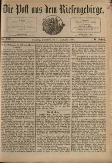Die Post aus dem Riesengebirge, 1890, nr 226
