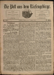 Die Post aus dem Riesengebirge, 1890, nr 234