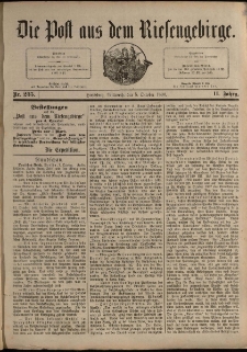 Die Post aus dem Riesengebirge, 1890, nr 235