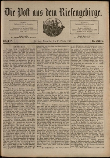 Die Post aus dem Riesengebirge, 1890, nr 248