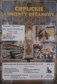 Cieplickie Koncerty Organowe - plakat [Dokument życia społecznego]