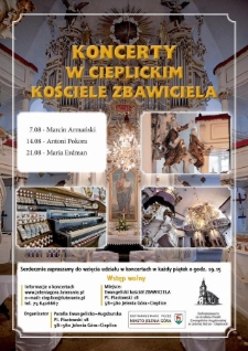 Koncerty w Cieplickim Kościele Zbawiciela - plakat [Dokument życia społecznego]