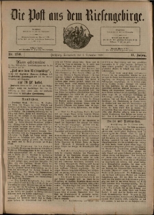 Die Post aus dem Riesengebirge, 1890, nr 256