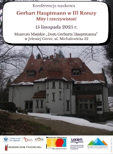 Gerhart Hauptmann w III Rzeszy : Mity i rzeczywistość - plakat [Dokument życia społecznego]