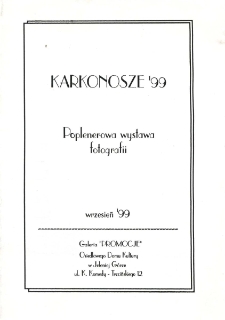 Karkonosze '99 - folder [Dokument Życia Społecznego]