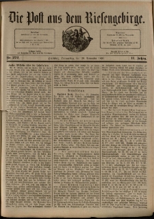 Die Post aus dem Riesengebirge, 1890, nr 272