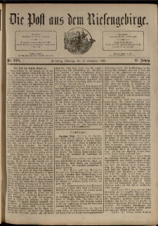 Die Post aus dem Riesengebirge, 1890, nr 276