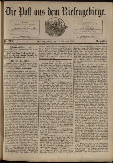 Die Post aus dem Riesengebirge, 1890, nr 279