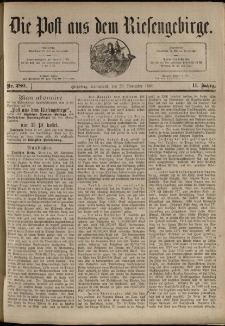 Die Post aus dem Riesengebirge, 1890, nr 280