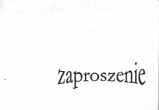 Uroczyste obchody z okazji Jubileuszu 40-lecia JTF - zaproszenie [Dokument Życia Społecznego]