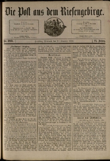 Die Post aus dem Riesengebirge, 1890, nr 289