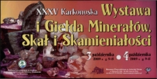 XXXV Karkonoska Wystawa i Giełda Minerałów, Skał i Skamieniałości - plakat [Dokument życia społecznego]