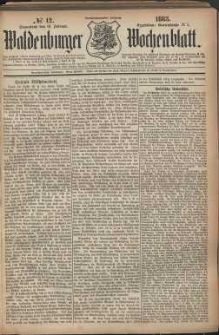 Waldenburger Wochenblatt, Jg. 29, 1883, nr 12