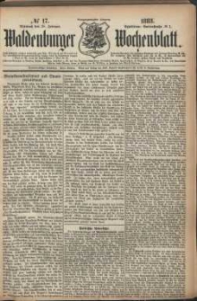 Waldenburger Wochenblatt, Jg. 29, 1883, nr 17