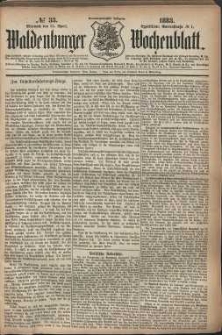 Waldenburger Wochenblatt, Jg. 29, 1883, nr 33