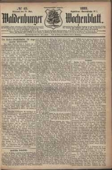 Waldenburger Wochenblatt, Jg. 29, 1883, nr 43