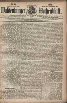 Waldenburger Wochenblatt, Jg. 29, 1883, nr 44