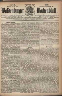 Waldenburger Wochenblatt, Jg. 29, 1883, nr 49