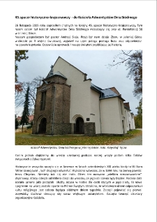 45.spacer historyczno-krajoznawczy - do Kościoła Adwentyst&oacute;w Dnia Si&oacute;dmego [Dokument elektroniczny]