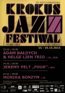 XIV Międzynarodowy Krokus Jazz Festiwal im. Tadeusza "Errolla" Kosińskiego - plakat [Dokument życia społecznego]