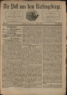 Die Post aus dem Riesengebirge, 1891, nr 3