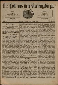 Die Post aus dem Riesengebirge, 1891, nr 4