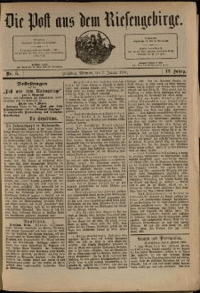 Die Post aus dem Riesengebirge, 1891, nr 5