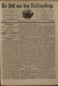 Die Post aus dem Riesengebirge, 1891, nr 11