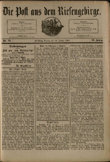 Die Post aus dem Riesengebirge, 1891, nr 13
