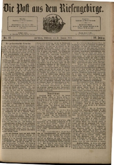 Die Post aus dem Riesengebirge, 1891, nr 11!
