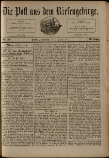 Die Post aus dem Riesengebirge, 1891, nr 20