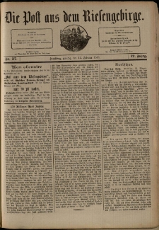 Die Post aus dem Riesengebirge, 1891, nr 37