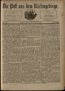 Die Post aus dem Riesengebirge, 1891, nr 41