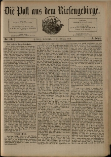 Die Post aus dem Riesengebirge, 1891, nr 44