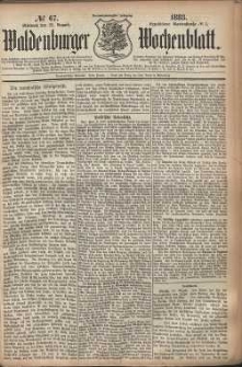 Waldenburger Wochenblatt, Jg. 29, 1883, nr 67