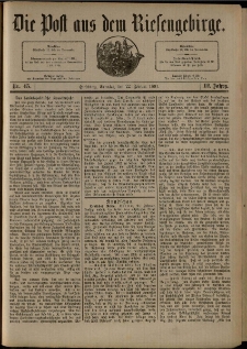 Die Post aus dem Riesengebirge, 1891, nr 45