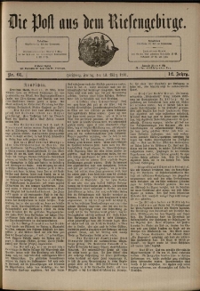 Die Post aus dem Riesengebirge, 1891, nr 61