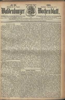 Waldenburger Wochenblatt, Jg. 29, 1883, nr 69