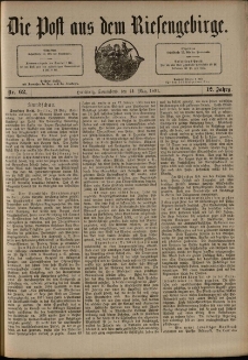 Die Post aus dem Riesengebirge, 1891, nr 62