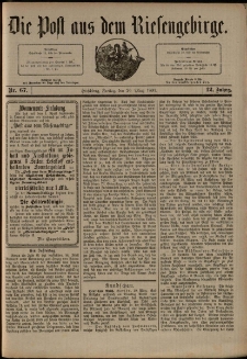 Die Post aus dem Riesengebirge, 1891, nr 67