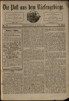 Die Post aus dem Riesengebirge, 1891, nr 72