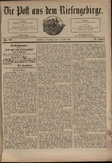 Die Post aus dem Riesengebirge, 1891, nr 80