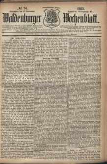 Waldenburger Wochenblatt, Jg. 29, 1883, nr 74