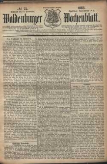 Waldenburger Wochenblatt, Jg. 29, 1883, nr 75