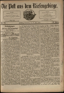 Die Post aus dem Riesengebirge, 1891, nr 88