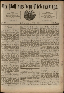 Die Post aus dem Riesengebirge, 1891, nr 89