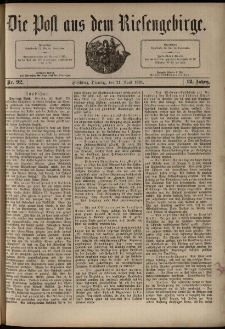 Die Post aus dem Riesengebirge, 1891, nr 92