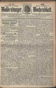 Waldenburger Wochenblatt, Jg. 29, 1883, nr 76