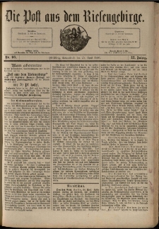 Die Post aus dem Riesengebirge, 1891, nr 95