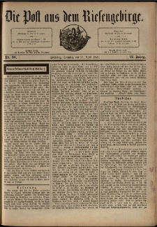 Die Post aus dem Riesengebirge, 1891, nr 96